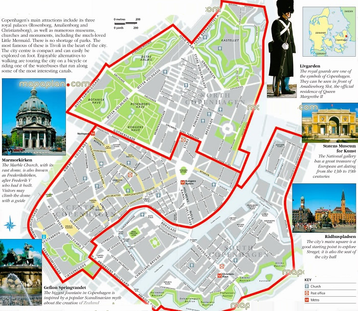 Copenhagen Tourist Map