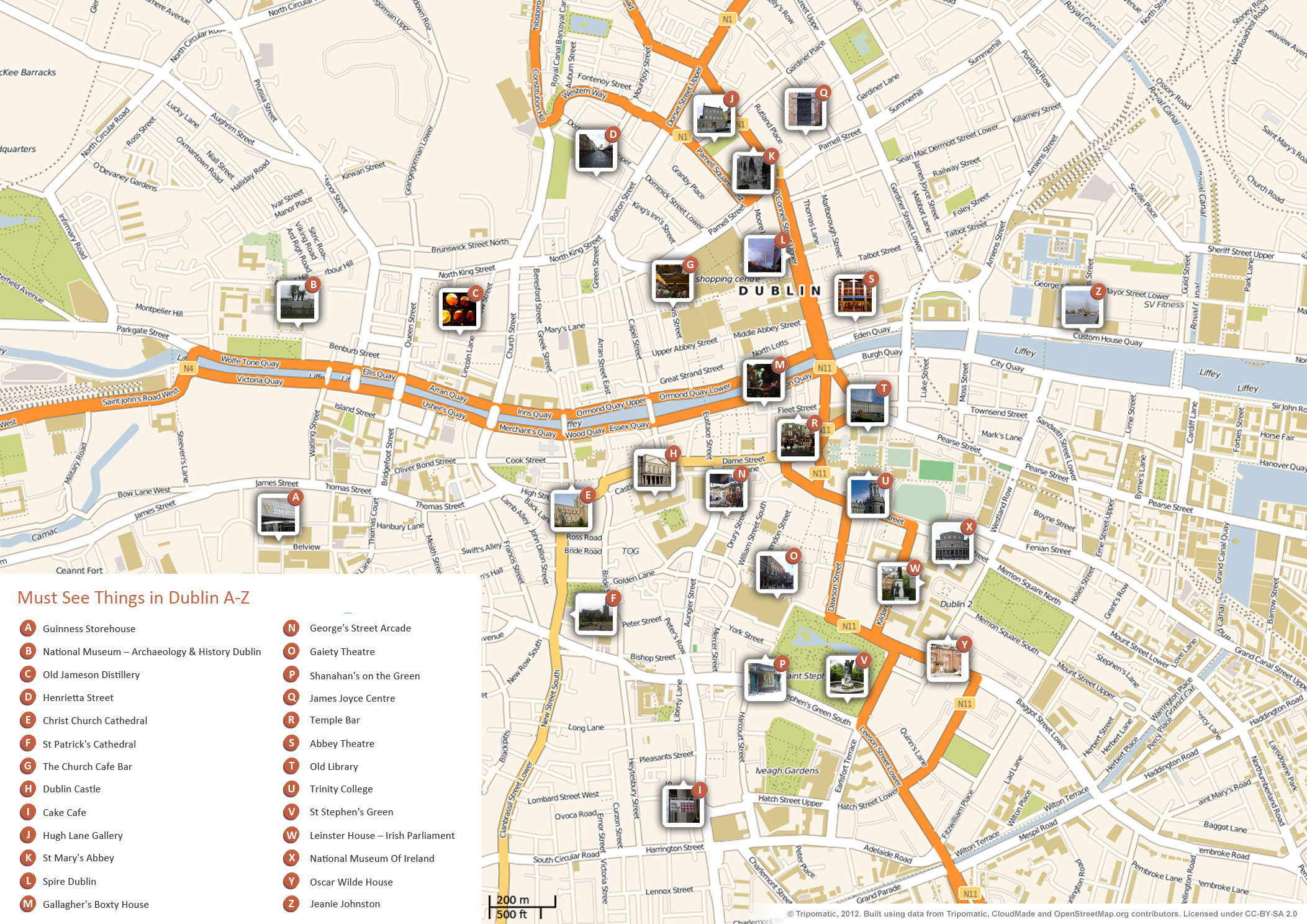 tour map of dublin