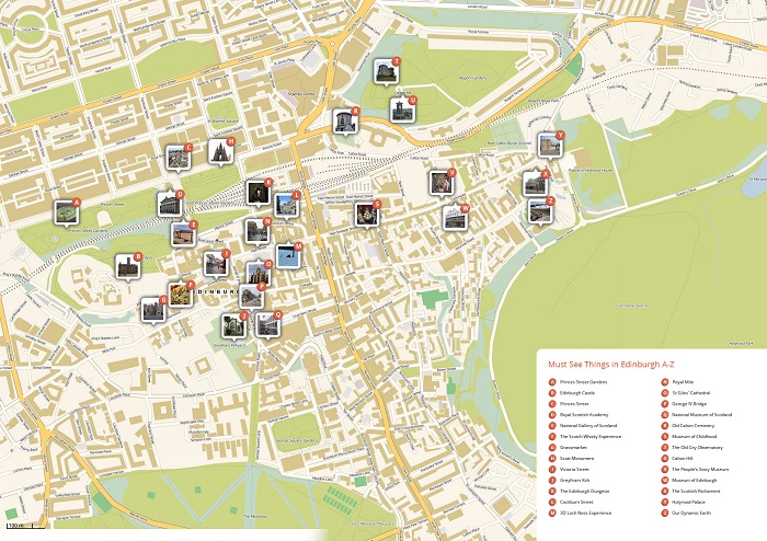 Edinburgh Tourist Map