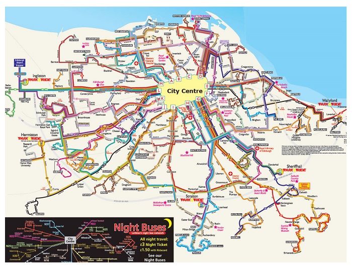 Edinburgh Transport Map