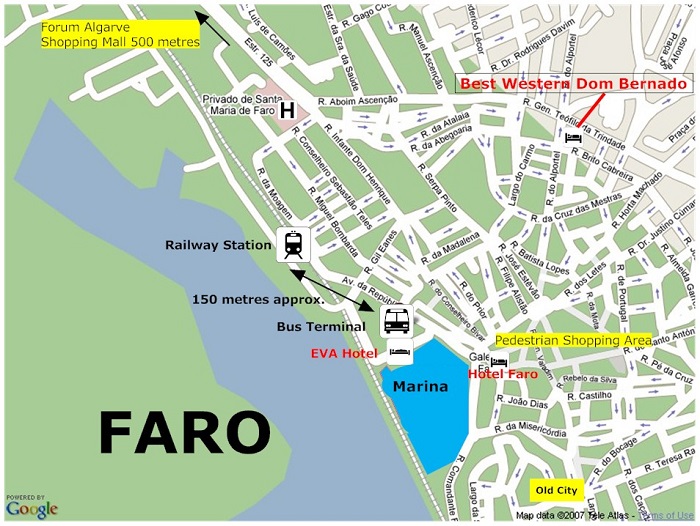 Faro Transport Map