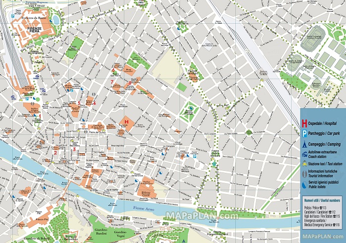 Florence Tourist Map