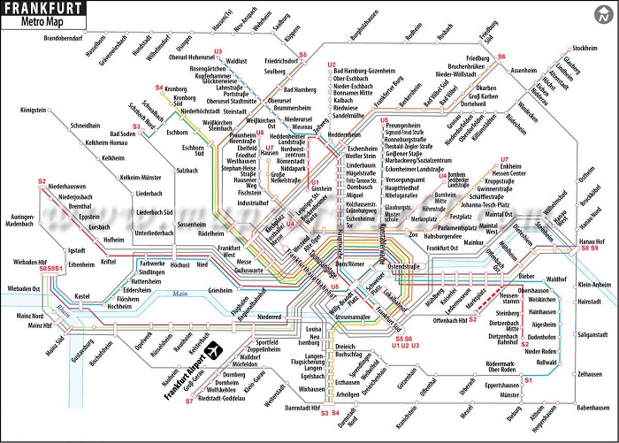 Frankfurt Metro Map