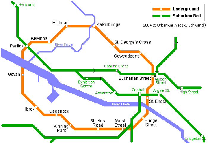 Glasgow Metro Map