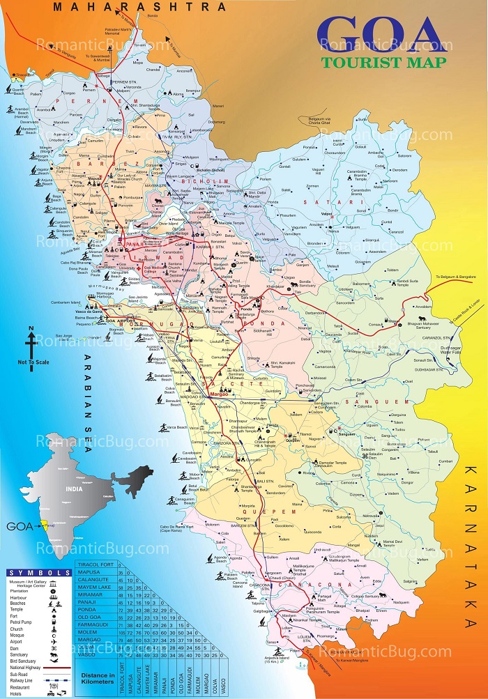 Goa Tourist Map