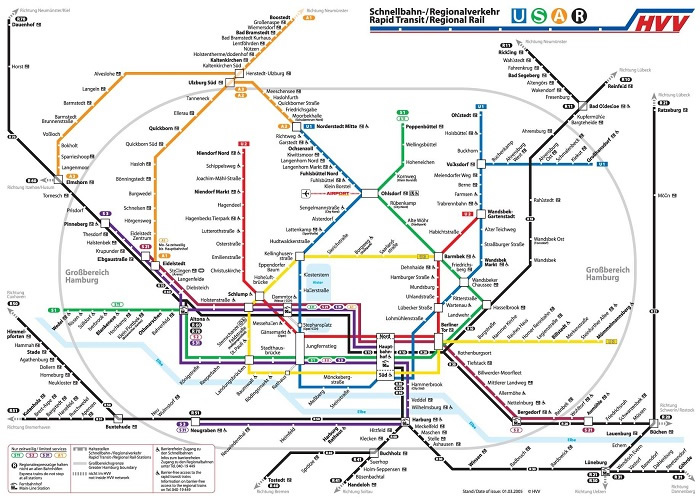 Hamburg Metro Map