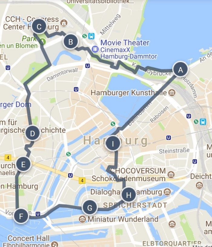 hamburg tourist attractions map