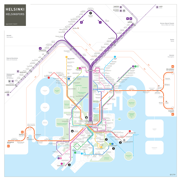 Helsinki Metro Map