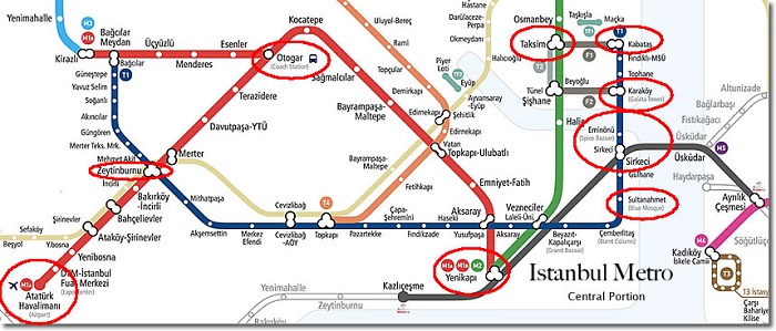 Istanbul Metro Map