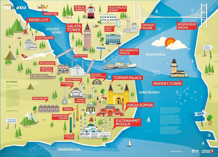 Istanbul Tourist Map