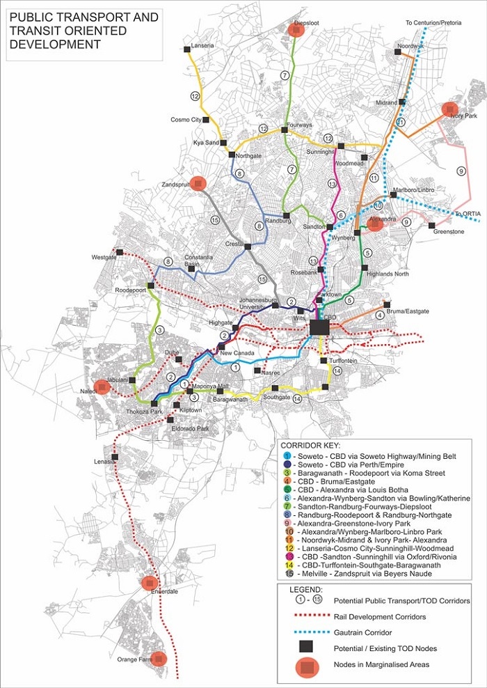 Johannesburg Transport Map