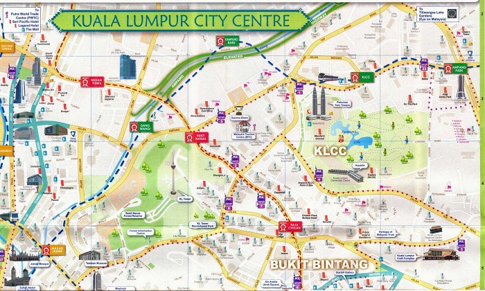 Kuala Lumpur Tourist Map Small 