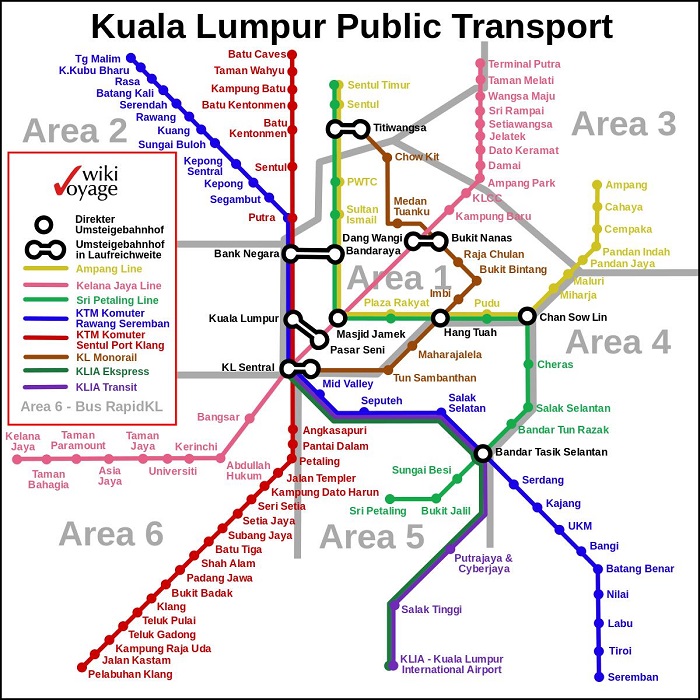 Kuala Lumpur lumpur Transport Map