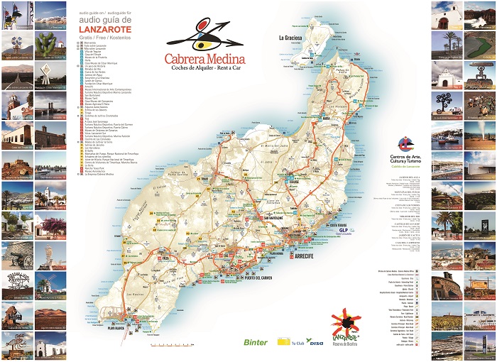 Lanzarote Tourist Map