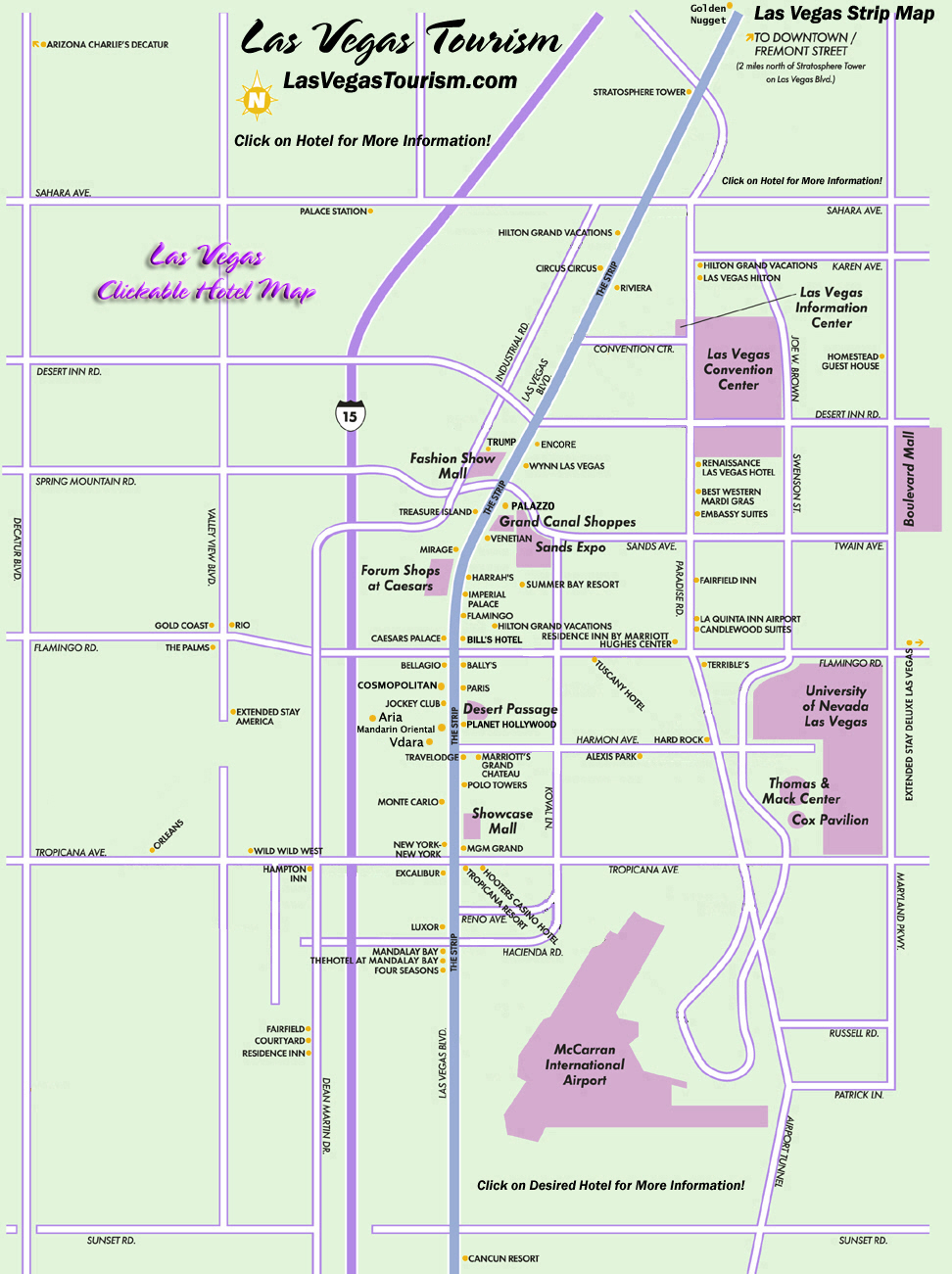 las vegas walking tour map