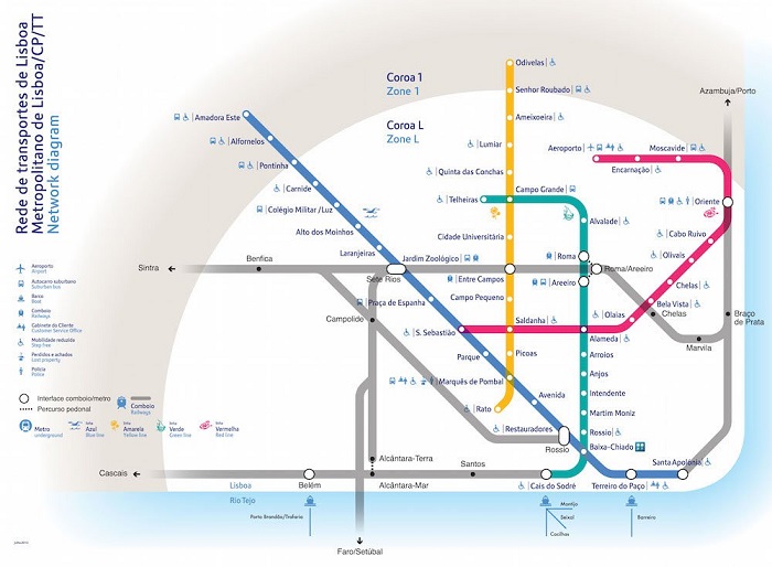 Lisbon Metro Map