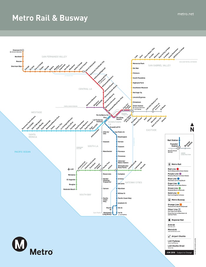 Los Angeles Metro Map