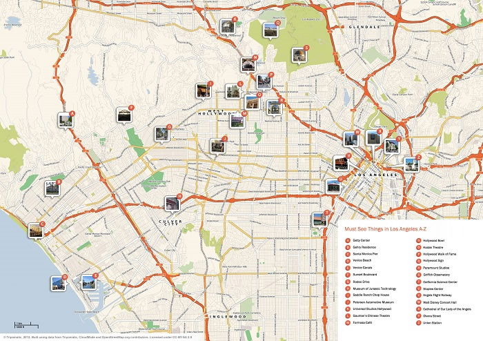 Los Angeles Tourist Map