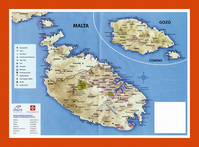 Hop On Hop Off Malta Map