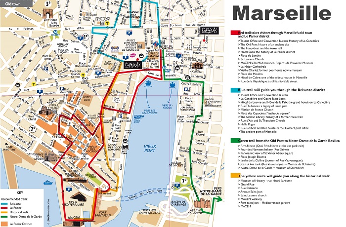 Marseille Tourist Map