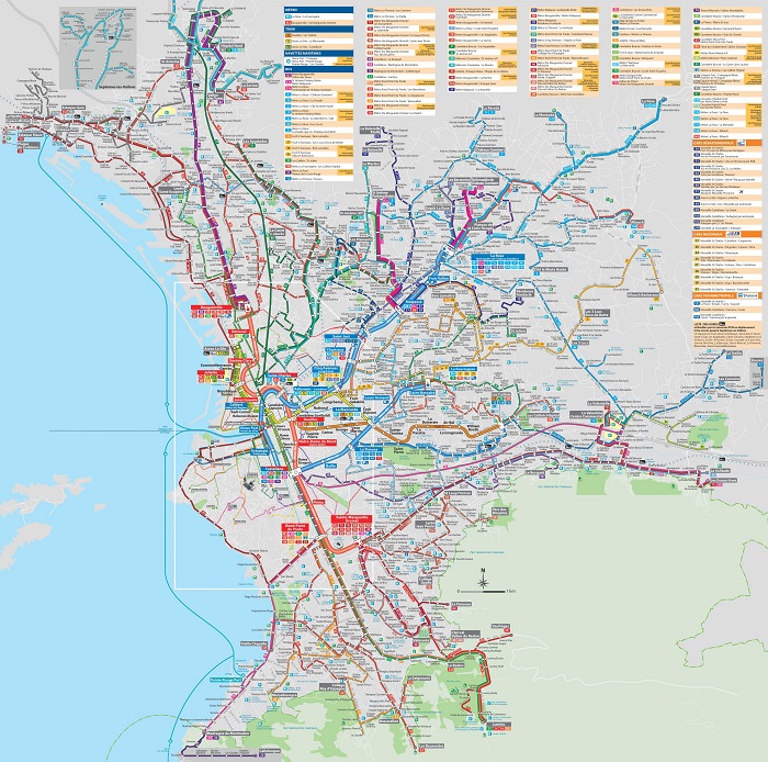 Marseille Transport Map