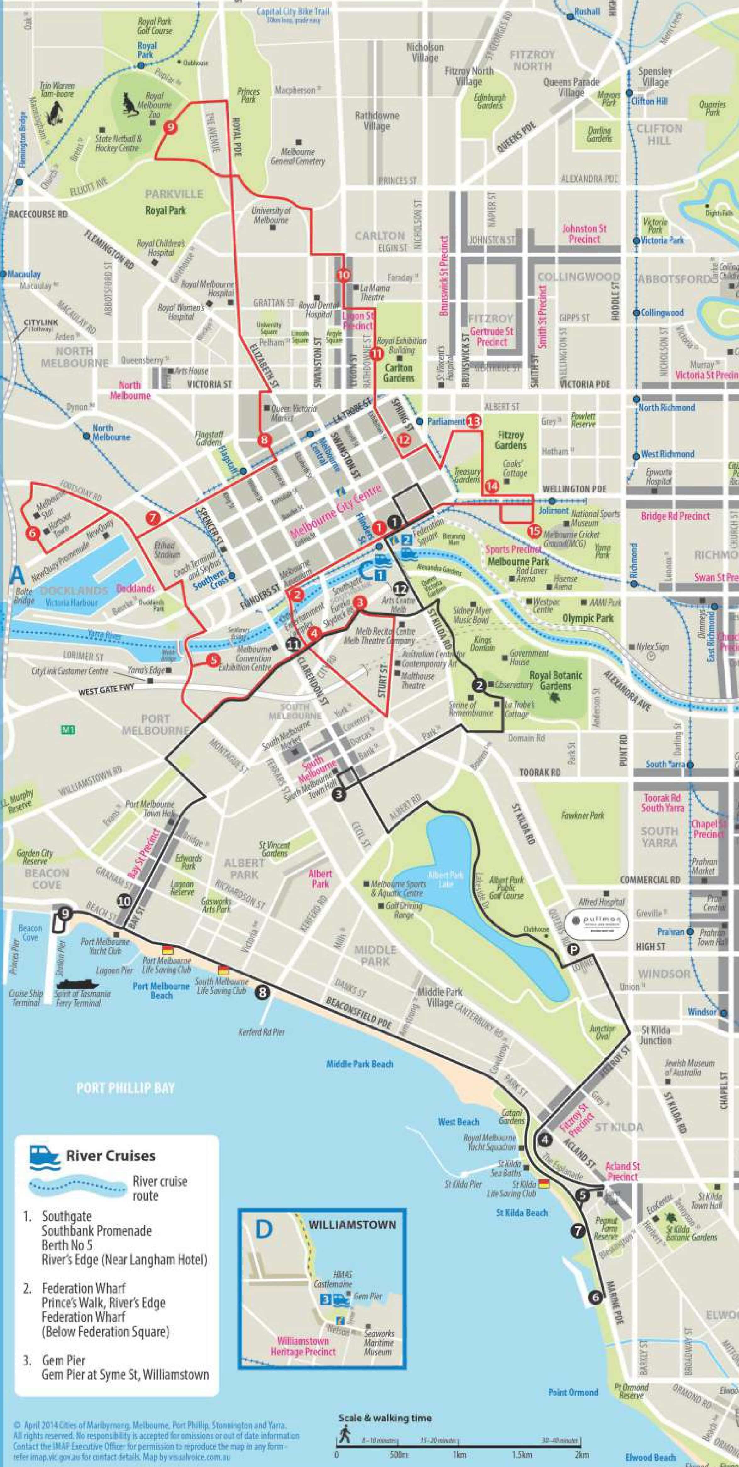 Melbourne Attractions Map | FREE PDF Tourist City Tours Map Melbourne 2024