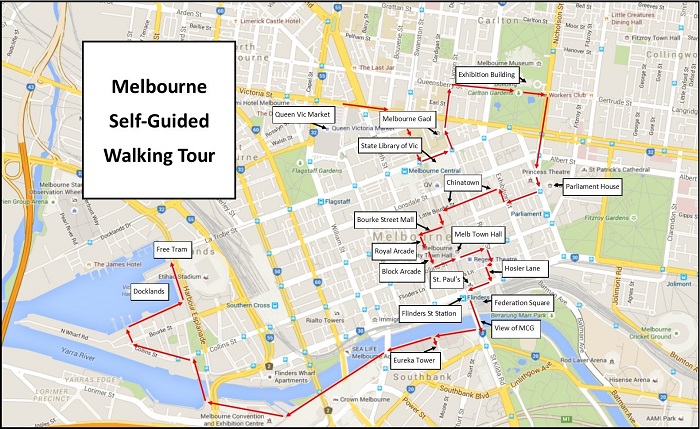Melbourne Attractions Map | FREE PDF Tourist City Tours Map Melbourne 2024