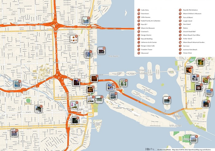 Miami Tourist Map