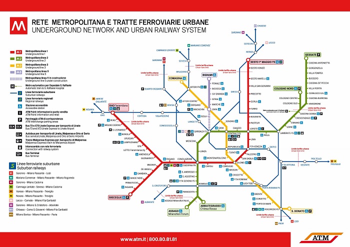Milan Transport Map