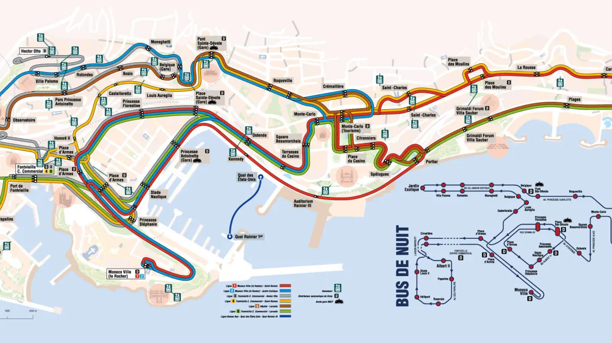 Monaco Transport Map