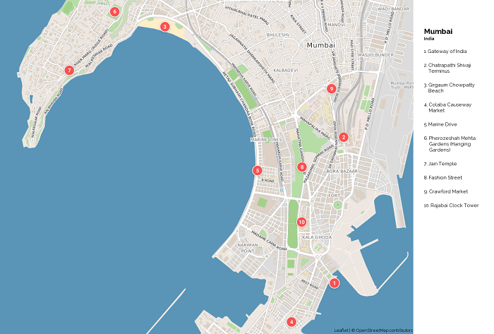 Mumbai Tourist Map