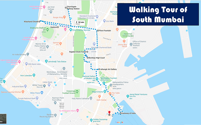 Mumbai Walking Tour Map