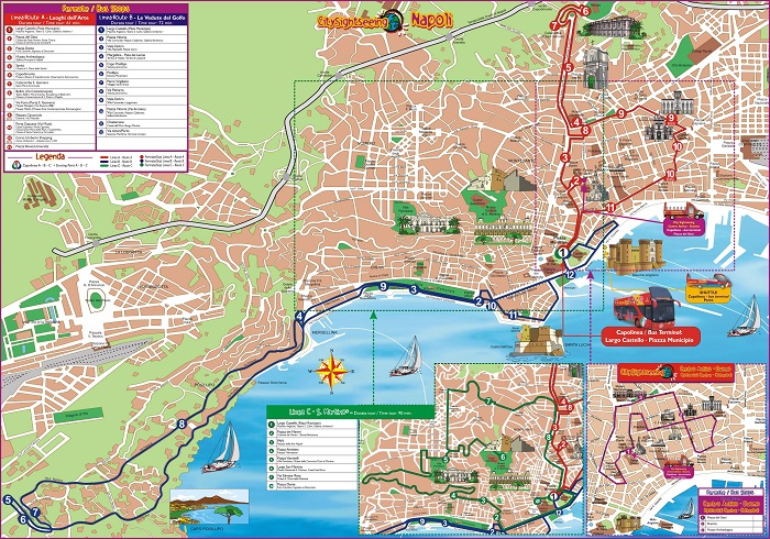 Naples Hop-On Hop-Off Bus Tour Map