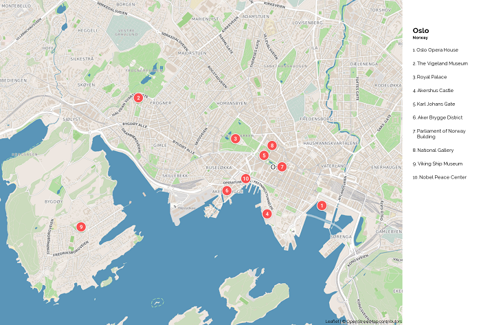 oslo city tour map