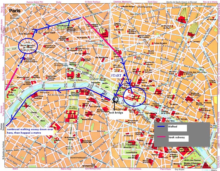 Paris Walking Tour Map