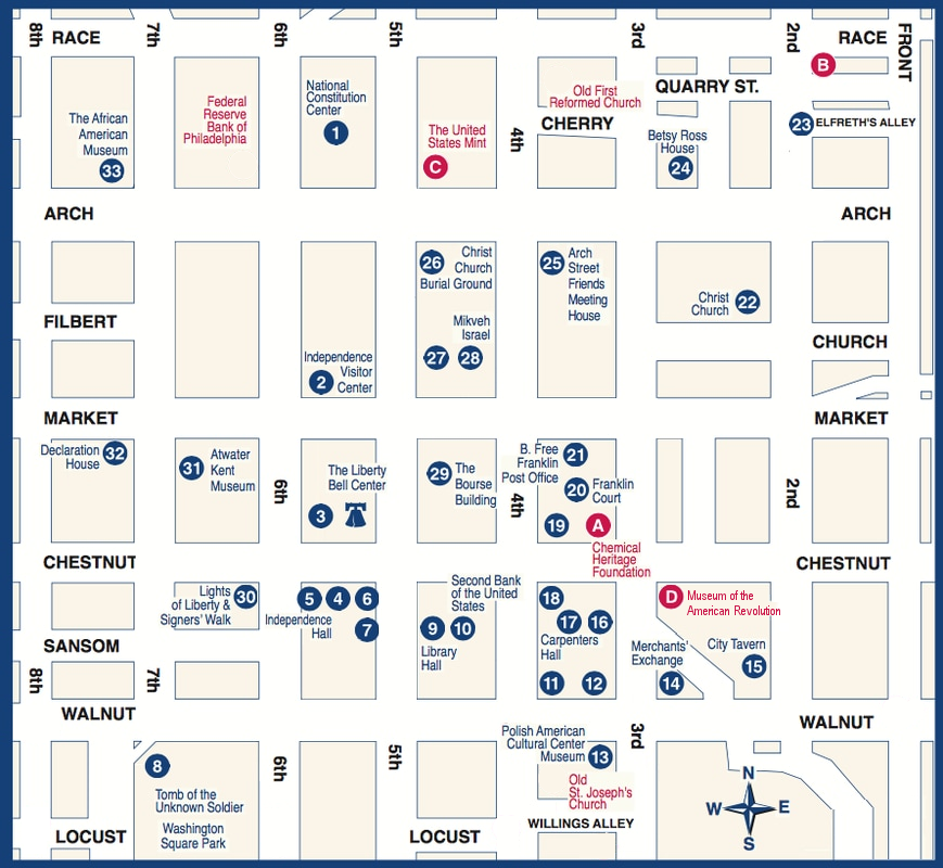 tourist map philadelphia