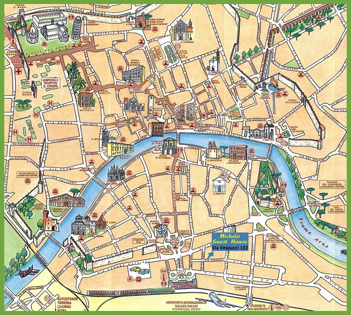 Pisa Tourist Map