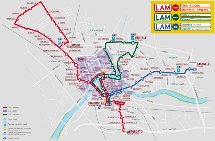 Pisa Transport Map