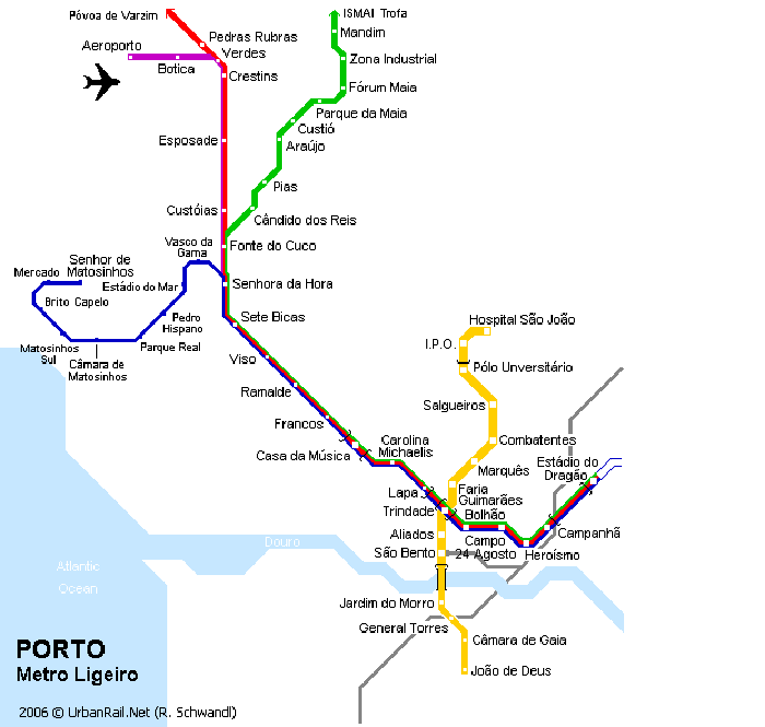 Porto Metro Map