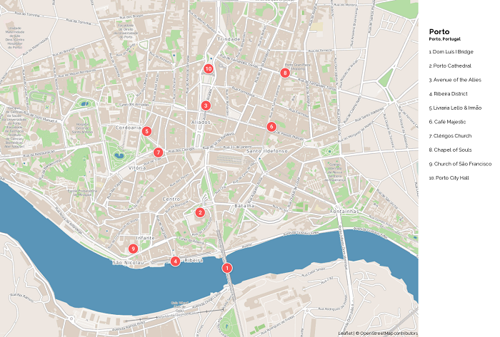 Porto Tourist Map