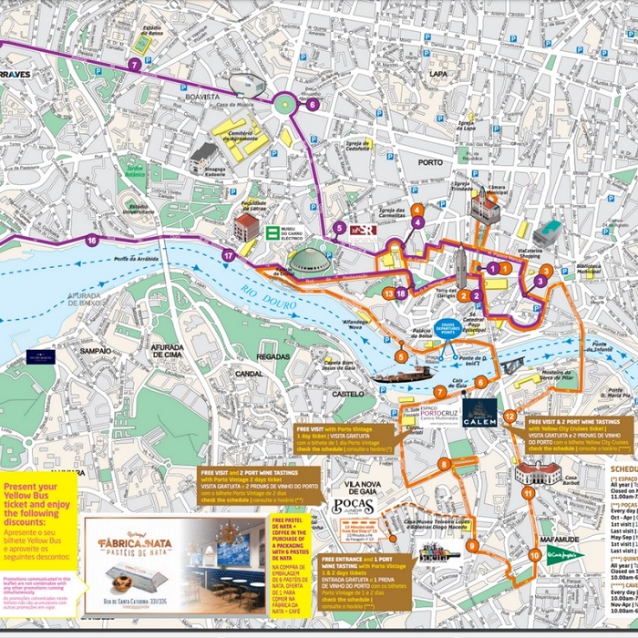 Porto Yellowbus Hop On Hop Bus Map Small 