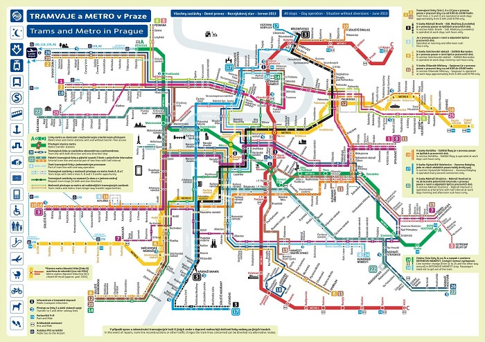 Prague Transport Map