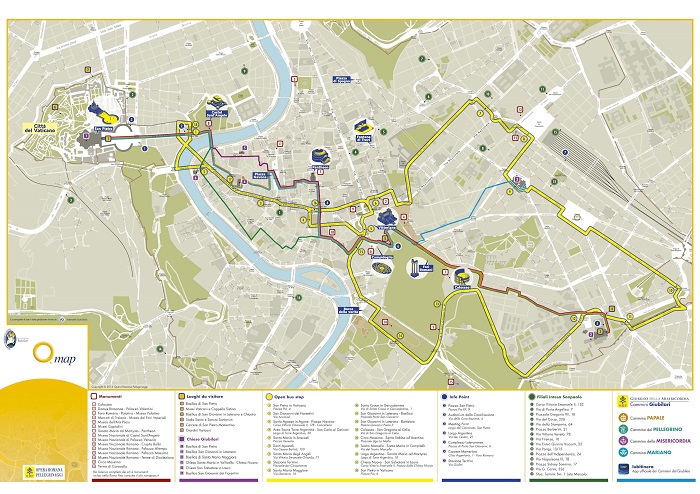 Roma Cristiana Open Bus Route Map