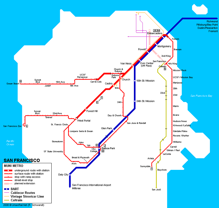San Francisco Metro Map