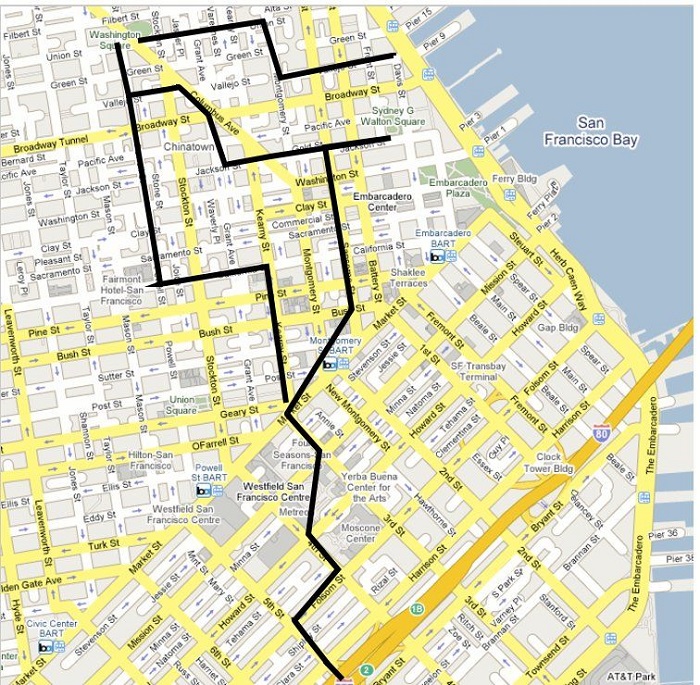 San Francisco Walking Tour Map