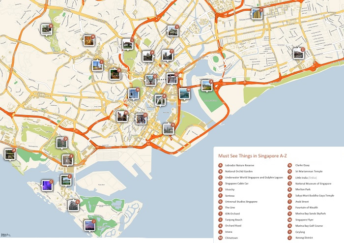 Singapore Tourist Map