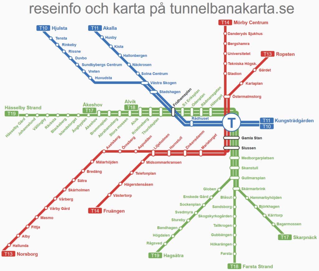 Stockholm Metro Map