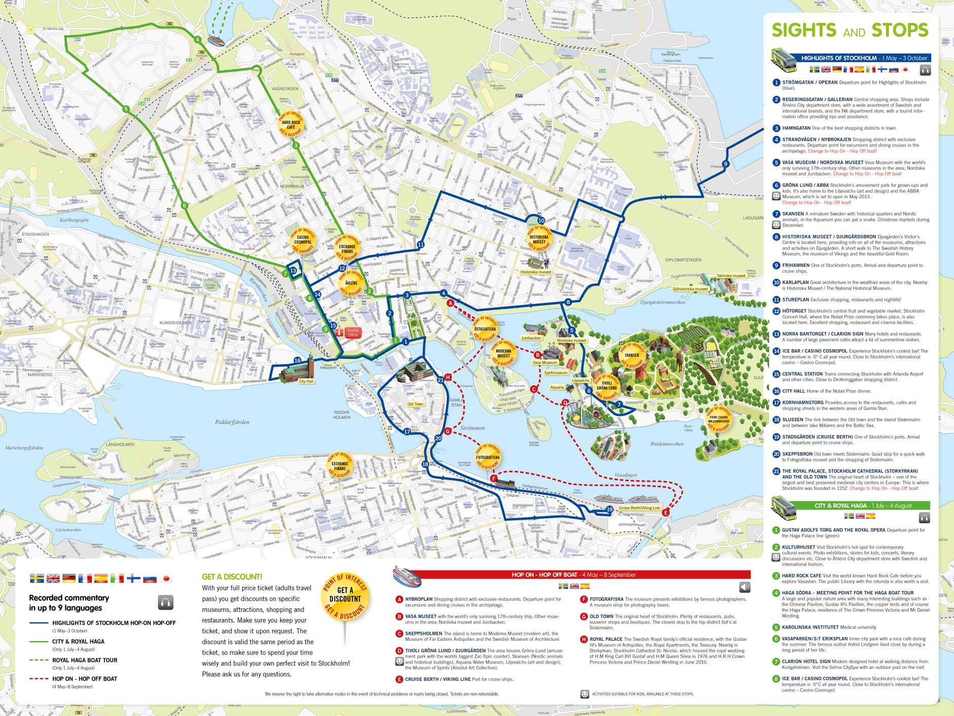 Stockholm Attractions Map FREE PDF Tourist City Tours Map Stockholm 2022
