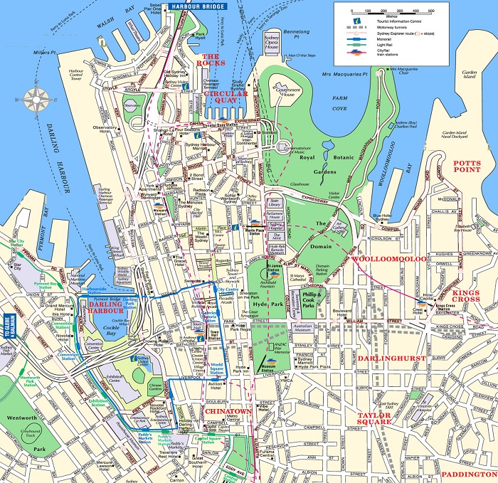 Sydney Tourist Map