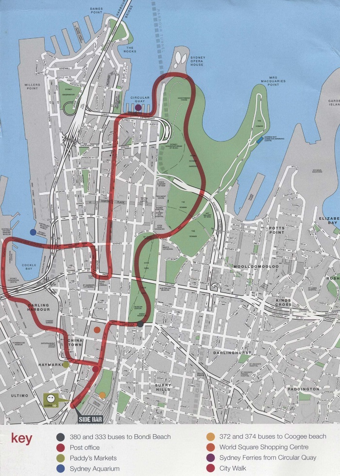 Sydney Walking Tour Map